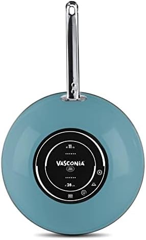 Vasconia Elegance 10-Piece Nonstick Cookware Set for Most Stove Tops (Teal) - Uniform Heat Cooking Pots and Pans Set for Dishwasher, Grill & Oven Safe up to 480℉ - Enamel on Steel Cookware Set