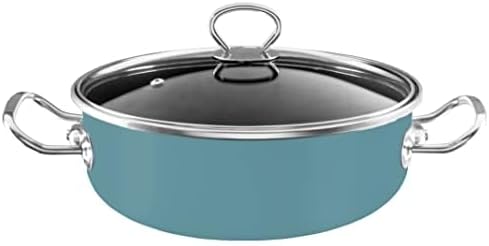 Vasconia Elegance 10-Piece Nonstick Cookware Set for Most Stove Tops (Teal) - Uniform Heat Cooking Pots and Pans Set for Dishwasher, Grill & Oven Safe up to 480℉ - Enamel on Steel Cookware Set