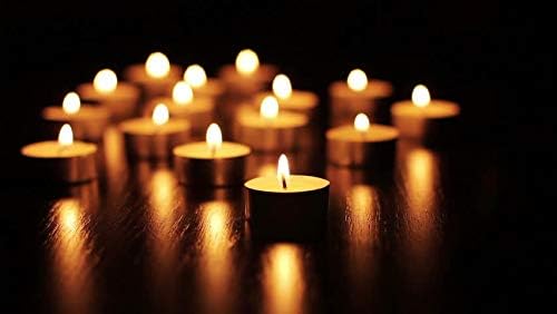 Unscented Tea Lights Candles White, Smokeless, Dripless & Long Lasting Paraffin Small Votive Mini Tealight Candle for Home, Pool, Shabbat, Weddings & Emergencies (50-Pack)