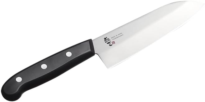 Japanese Chef Knife, 6" Small Santoku by Enzo, Hand Forged, Tsubame Sanjyo Stainless Steel, Light Weight and Versatile, Wear/Corrosion Resistance, 10.6" Total Length