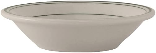 Tuxton China TGB-011 Fruit Dish, 4-1/2 oz., 4-3/4" Dia., Round, Wide Rim, Rolled Edge, Microwave & Dishwasher Safe, Oven Proof, Fully vitrified, Lead-Free, Ceramic, Green Bay, Case of 36