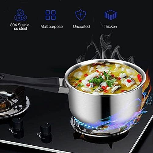 Cookware Set 12 Piece Kitchen Stainless Steel Cooking Pot & Pan Sets Induction Safe Saucepan Casserole Pan Glass Lid Pans