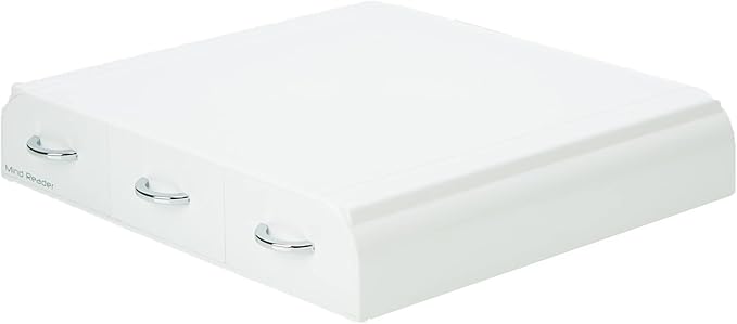 Mind Reader Single Serve Coffee Pod Organizer with 3 Drawers, 36 Pod Capacity, Countertop, 12.25"L x 13.5"W x 2.5"H, White (Pack of 8)