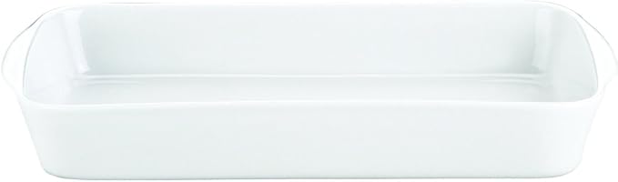 Pillivuyt Porcelain Small 3-Cup, 9-1/2-by-5-Inch Rectangular Baker