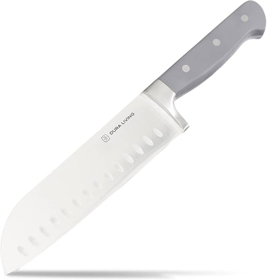7-Inch Santoku Knife - Razor-Sharp High-Carbon Stainless Steel Blade, Forged Ergonomic Riveted Handle, Chef Knife for Chopping, Slicing & Dicing, Multipurpose Kitchen Knife, Home Chef