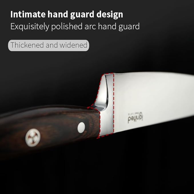 Professional 8 Inch Chef Knife, 1.4116 German High Carbon Steel Kitchen Chef Knife, Chefs Knife With Pakkawood Handle, Dual Blade Sharp Kitchen Knife With Gift Box