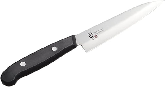 Japanese Chef Knife, 5" Paring Knife by Enzo, Hand Forged, Tsubame Sanjyo Stainless Steel, Light Weight and Versatile Kitchen Knife, Wear/Corrosion Resistance, 9.5" Total Length