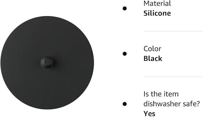 Carrotez 2 Pack Silicone Cup Cover Lids, 4.3 Inch Mug Covers, Reusable Silicone Coffee and Tea Cup Lids - Black