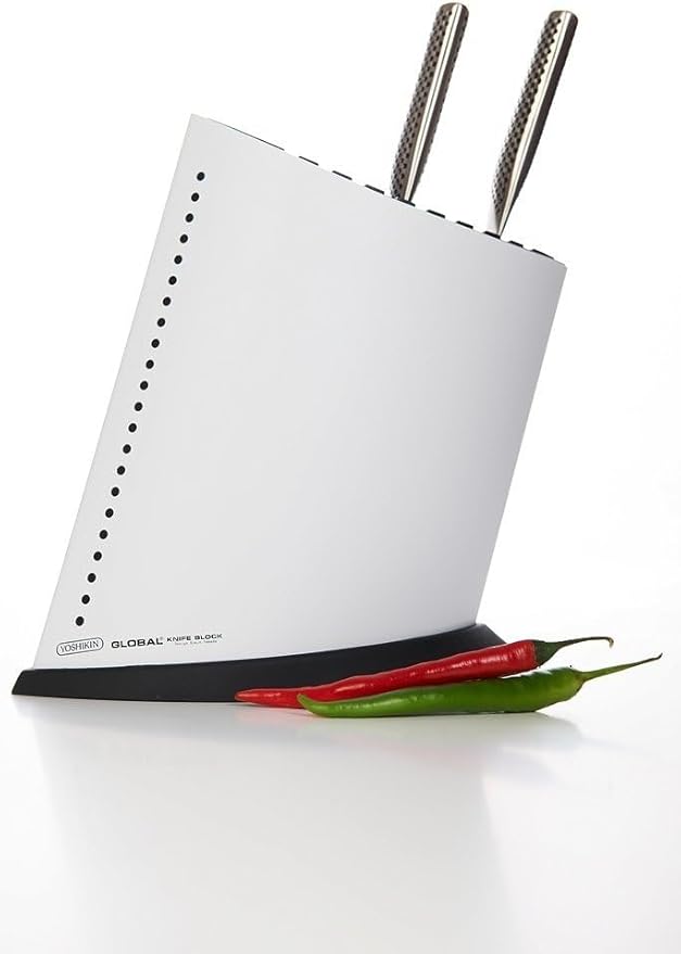 Global GKB-52/CW, 10 Slot Knife Block, White
