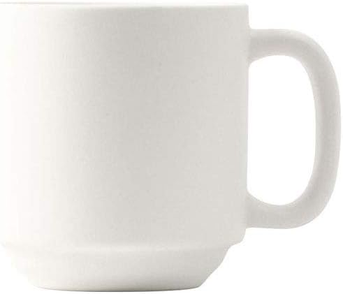 Zion Matte White 11-Ounce Mug, Set of 6, White; Heavy Duty; Chip Resistant; Lead and Cadmium Free; Freezer to Oven Safe up to 500°F