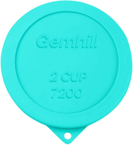 2 Cup Silicone Storage Cover Lids Replacements for Round Anchor Hocking Glass Bowls and Pyrex 7200-PC Glass Bowls |Container not Included|(Mint, 4 Pack)