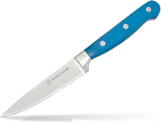 3.5 Inch Paring Knife – Essential High Carbon Stainless Steel, Razor-Sharp, Multipurpose Small Kitchen Knife, Ergonomic Handle, Perfect for Precision Tasks, Royal Blue