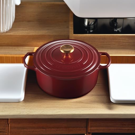 Le Creuset Enameled Cast Iron Signature Round Dutch Oven, 5.5 qt., Rhone