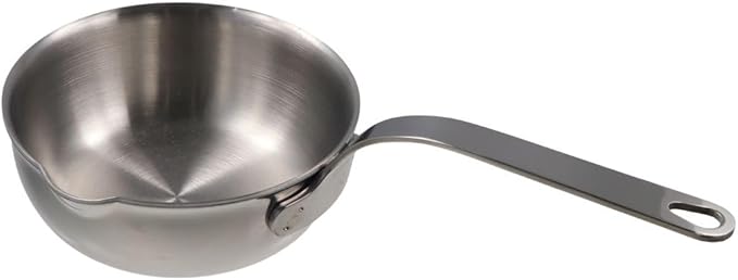 Butter Warmer Pot, Milk Warmer Pot with Pour Spouts, Pan Sauce Pan Stainless Steel Small Milk Saucepan, Stainless Steel Chocolate