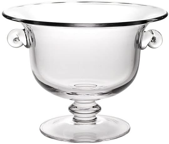 World Gifts Champion Style Mouth Blown Centerpiece for Home Decor - Fruit or Punch Bowl, 13 Inches