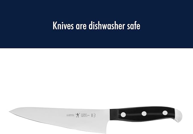 HENCKELS Statement Razor-Sharp 5-inch Compact Chef Knife, German Engineered Informed by 100+ Years of Mastery, Black/Stainless Steel