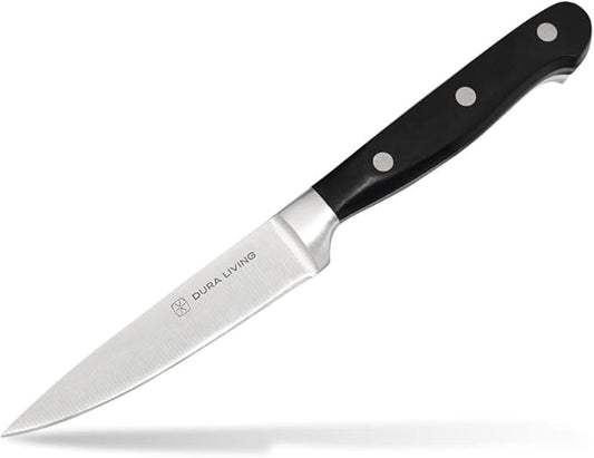 3.5 Inch Paring Knife – Essential High Carbon Stainless Steel, Razor-Sharp, Multipurpose Small Kitchen Knife, Ergonomic Handle, Perfect for Precision Tasks, Sleek Black Design