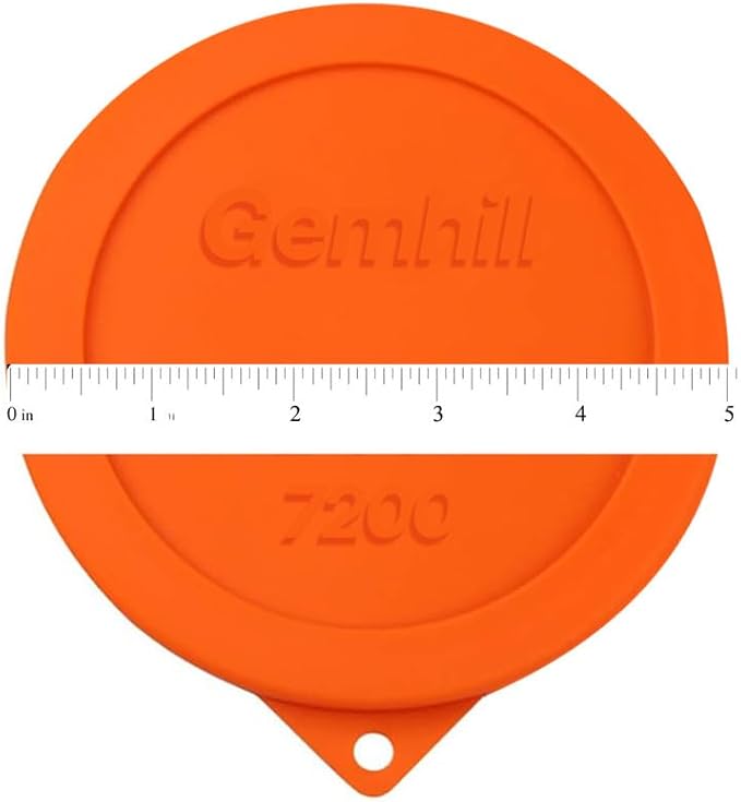 2 Cup Silicone Storage Cover Lids Replacements for Round Anchor Hocking Glass Bowls and Pyrex 7200-PC Glass Bowls |Container not Included|(Orange, 4 Pack)