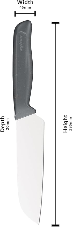 Zyliss Comfort Knife - Japanese Stainless Steel Blade - Non-Slip Contoured Handle for All Hand Sizes - Kitchen Tools with Safety Kitchen Blade Guards - Dishwasher Safe - 5.9" Santoku Knife