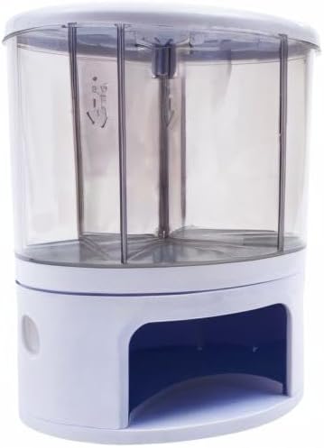 360° Rotatable Cereal Dispenser, One-Click Rice Output, Visible Round Multigrain Tank Cup Dry Rice Container Food Dispenser Sealed Grains Cans Grain Storage Tank for Storage Small Beans (Style 1)