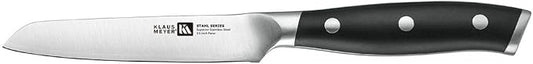 Stahl 3.5 inch Paring Knife High Carbon Exclusive German Steel Fruit Knife, Small Kitchen Knife with Ergonomic Handle (Black)