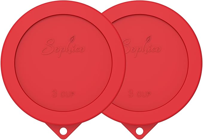 SOPHICO Silicone Replacement Lids for Pyrex Sculpted Glass & Tinted Glass Bowls Mixing Bowls, Lids For 7401-s 3-Cup(Container not included)