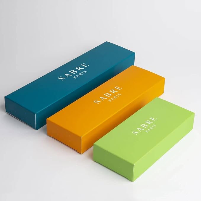 Set of 6 Serrated Steak Knives - Icône Collection - Meat Knives - Stainless Steel & Acrylic - Dishwasher Safe - Midnight Blue