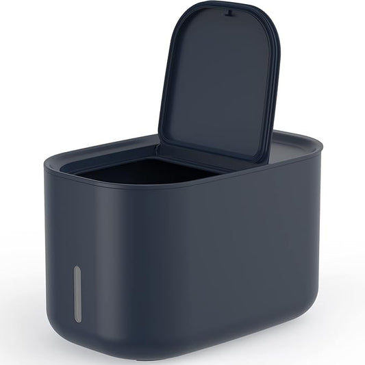 Zuutii Rice Storage Container,Food Container, Dry Food Storage, Pet Food Dispenser, 11lbs/6.9Qt Large Storage Bin with Lid,Silicone Ring & Moisture Proof, for Grain Cereal Soybean Corn, Dark Gray