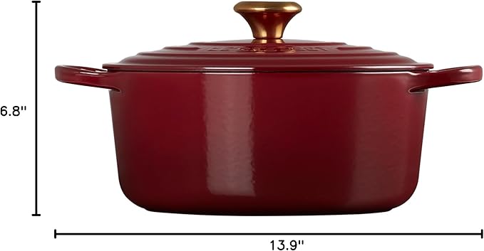 Le Creuset Enameled Cast Iron Signature Round Dutch Oven, 5.5 qt., Rhone