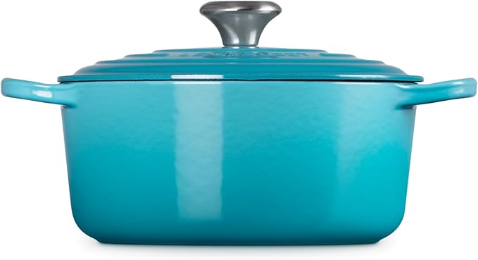 Le Creuset Enameled Cast Iron Signature Round Dutch Oven, 4.5 qt., Caribbean