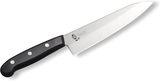 Japanese Chef Knife, 7 inch Gyuto by Enzo, Hand Forged, Tsubame Sanjyo Stainless Steel, Light Weight, Wear/Corrosion Resistance, 11.8 inch Total Length