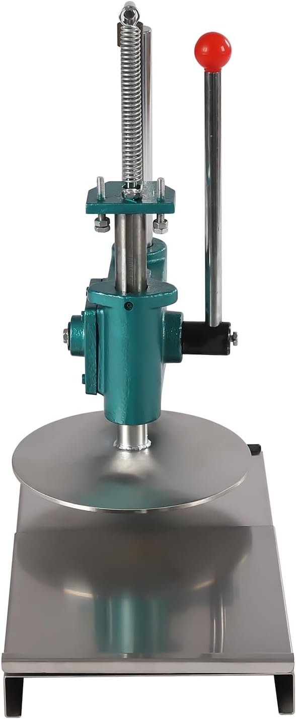 Pizza Dough Press Machine, 9.5" Manual Pastry Press Machine Household Pizza Dough Stainless Steel Maker w/Dual 0.2in Thick Plates for Making Hand Pies Meatloaf Pizza Crusts Soft Rolls Puff Pastry