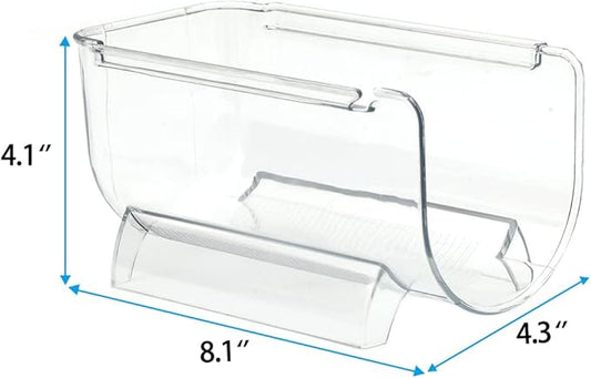 Set of 4 Refrigerator Wine Rack, Cabinet Water Bottles Storage Organizer, Stackable Wine Rack for Kitchen Countertop Save Space, 1-Bottle 4 Packs