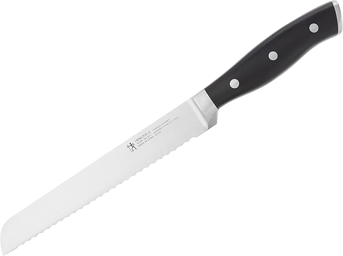 HENCKELS Forged Accent Razor-Sharp 8-inch Bread Knife, Cake Knife, Black, German Engineered Informed by 100+ Years of Mastery