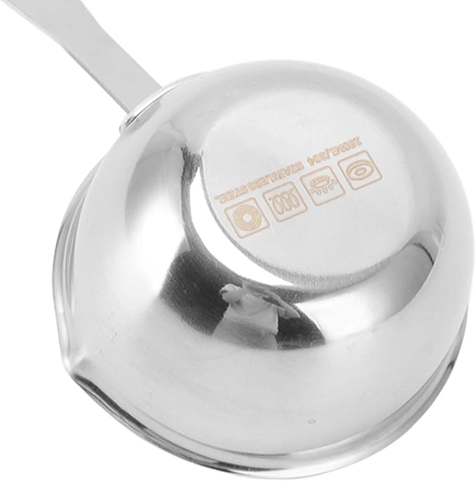 Butter Warmer, Butter Warmer Pot Food Grade Stainless Steel Mini Butter Warmer Milk Warmer Coffee Pot Stovetop Chocolate Melting Pan with 2 Pour Spouts Sauce Pan for Stove Top Coffee Tea Soup(300ML)