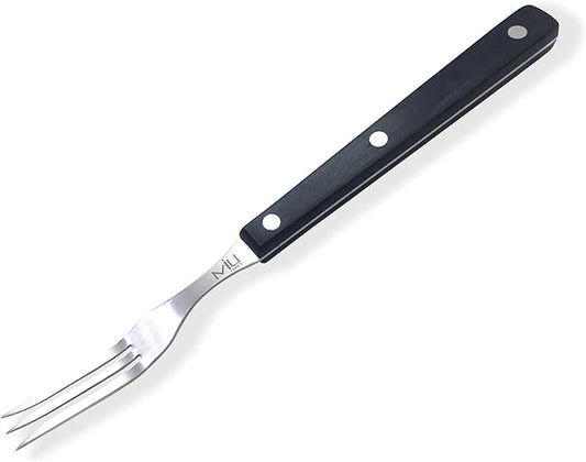 WALLFARM Granny Fork 10" 3-Tine - Pro-Grade Stainless Steel - Heat-Resistant BBQ Meat Fork - Ideal for Serving, Cooking, Turning, Roasting, Shredding, Barbecue
