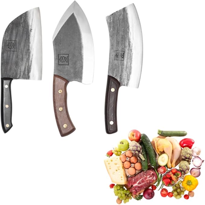 COOLINA The Holy Trio Premium 3-Piece Kitchen Knife Set | High Carbon Steel Blade, Ergonomic, Razor-Sharp Daily Kitchen Knives (Promaja, Lixy, Altomino)