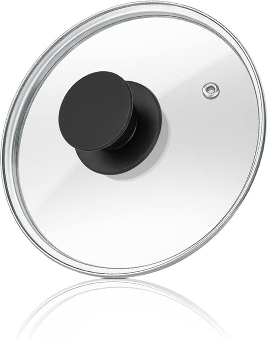 Wadaza Pan Lid 6.5 Inch - Tempered Glass Pot Lid - Oven Safe Replacement Glass Lid for Frying Pan Wok Pot Skillet