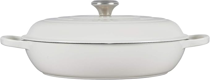 Le Creuset Enameled Cast Iron Signature Braiser, 5 qt., White