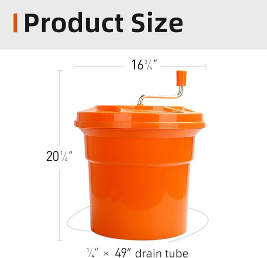 YBSVO 5 Gallon Large Commercial Salad Spinners and Lettuce Spinner