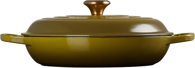 Le Creuset Enameled Cast Iron Signature Braiser, 3.5 qt., Olive