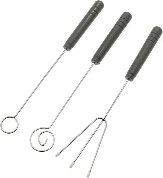 Maxmoral 3PCS Candy Dipping Tools Chocolate Dipping Fork Spoons Set, Culinary Decorating Spoons and Candy Dipping Tools for Decorative Plates Chef Art Pencil Chef Spoon