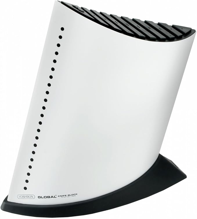 Global GKB-52/CW, 10 Slot Knife Block, White