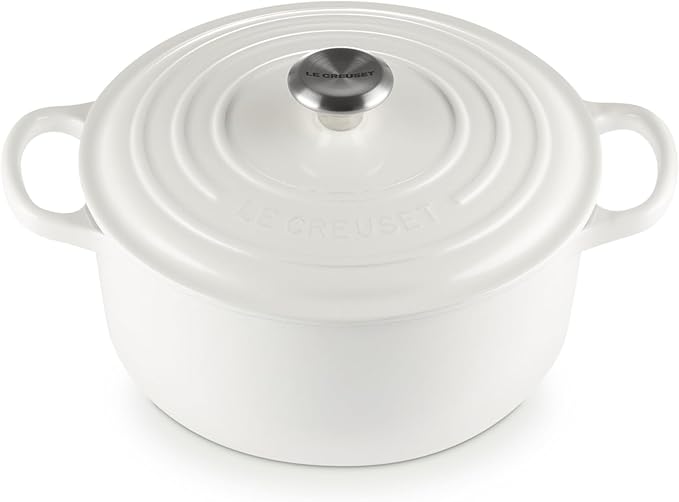 Le Creuset Enameled Cast Iron Signature Cookware Set, 5 pc, White