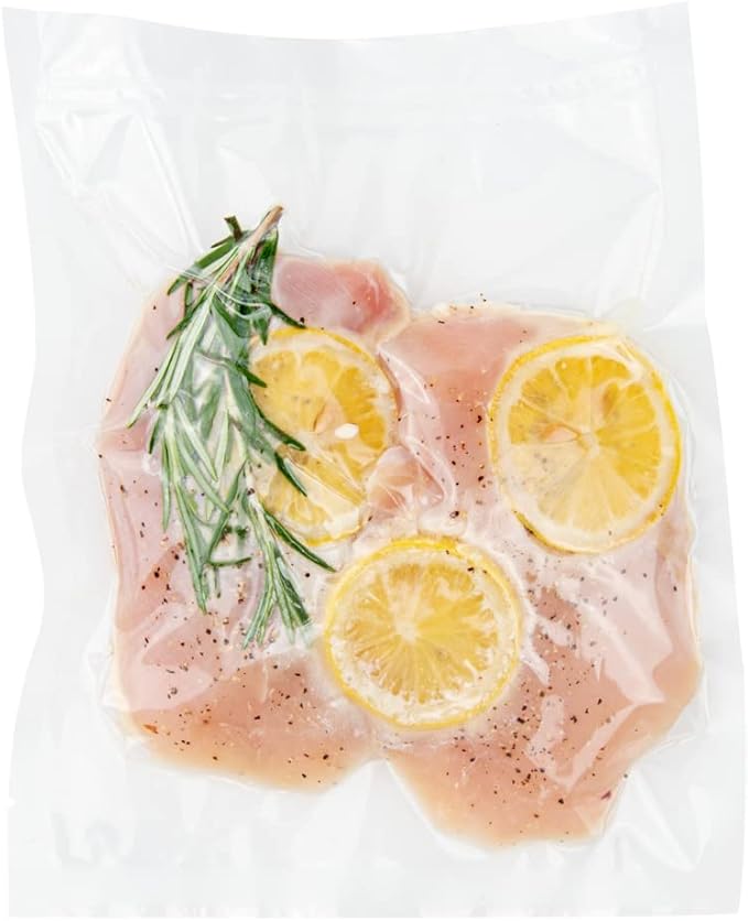 Restaurantware Fresh Hero Clear Plastic Vacuum Packaging Pouch - for Chamber Vacuum Sealer, 3 mil, BPA-Free - 10" x 8" - 100 count box