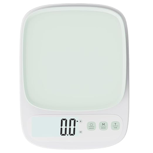YRY Minimalist Precision Kitchen Scale - 22lbs (10kg) Capacity, 1g (0.035oz) Graduation, Large LCD Display, Tare Function, and ML Unit Green(10kg/1g)