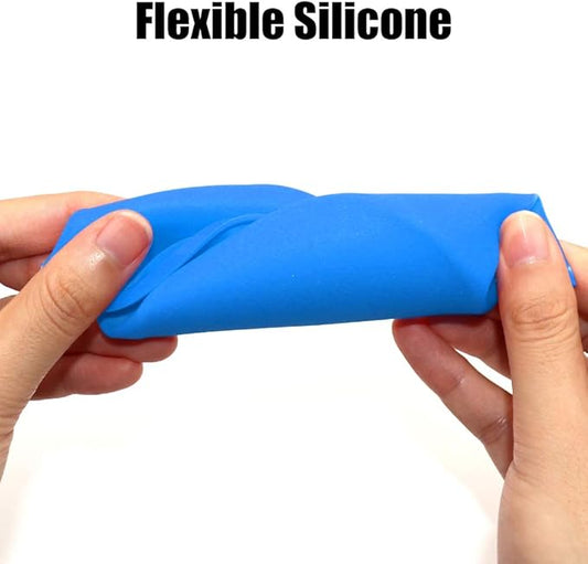 Silicone Mini Round Cake Molds, 4 Inch, Blue, Reusable, Non-Stick, Microwave, Oven, Freezer Safe