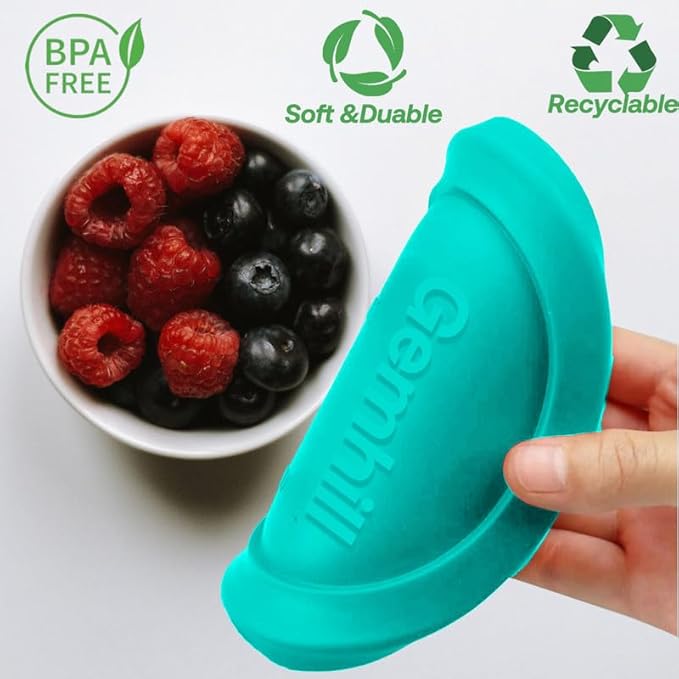 2 Cup Silicone Storage Cover Lids Replacements for Round Anchor Hocking Glass Bowls and Pyrex 7200-PC Glass Bowls |Container not Included|(Mint, 4 Pack)