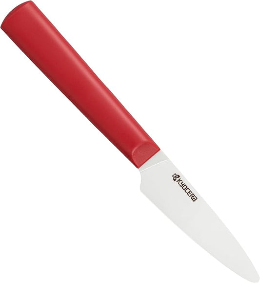 KYOCERA INNOVATIONwhite 3" Ceramic Paring Knife - White Z212 Blade with Non-Slip Red Handle