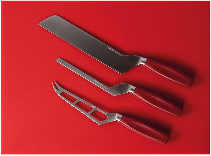 BOSKA Semi-hard Cheese Knife - Red - Premium Cheese Cutter - For professional use - HACCP - Food Safety - Cheese Knives - 1896 collection